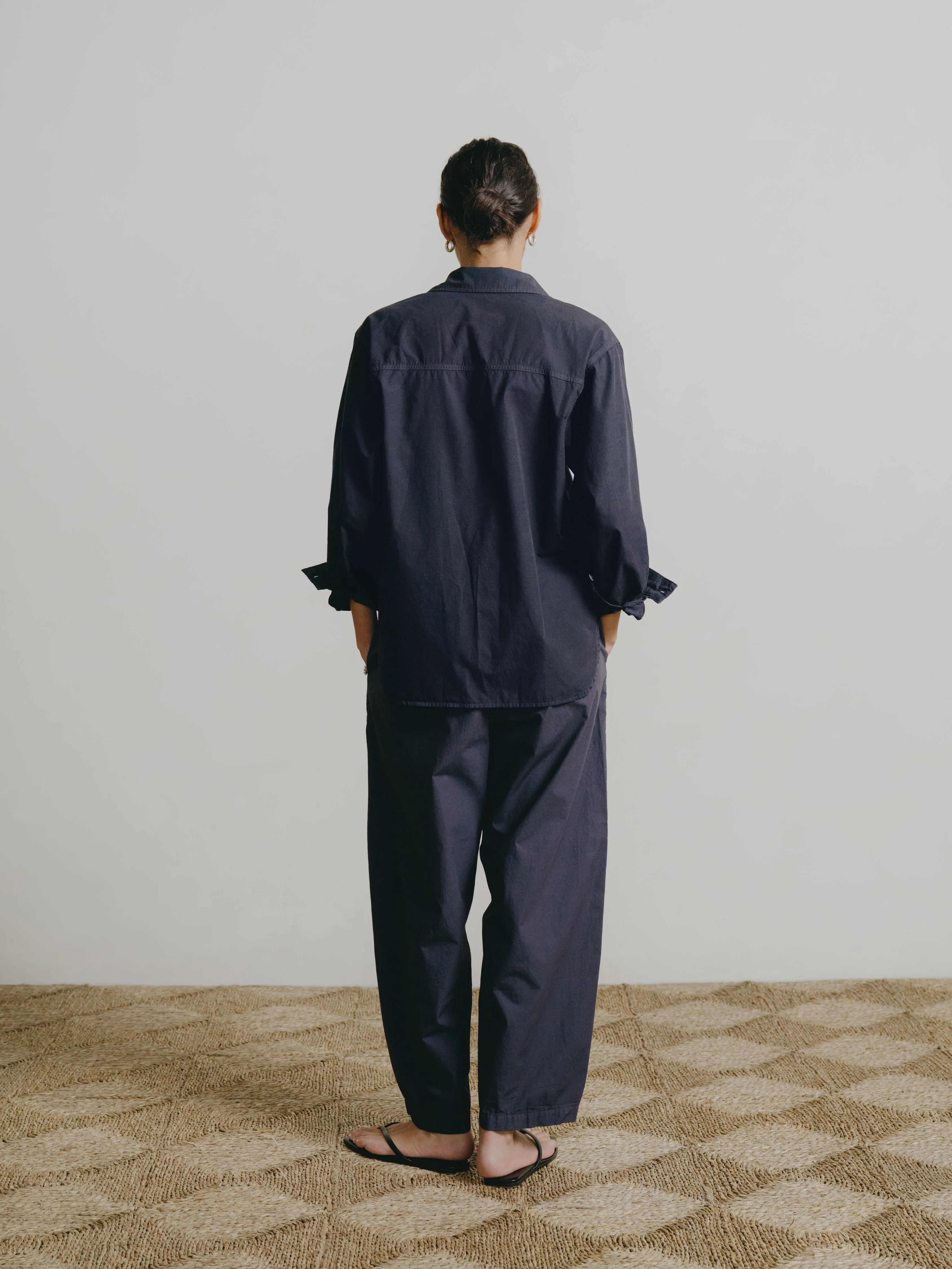 All Day Pant, Organic Poplin, Navy - Image 3