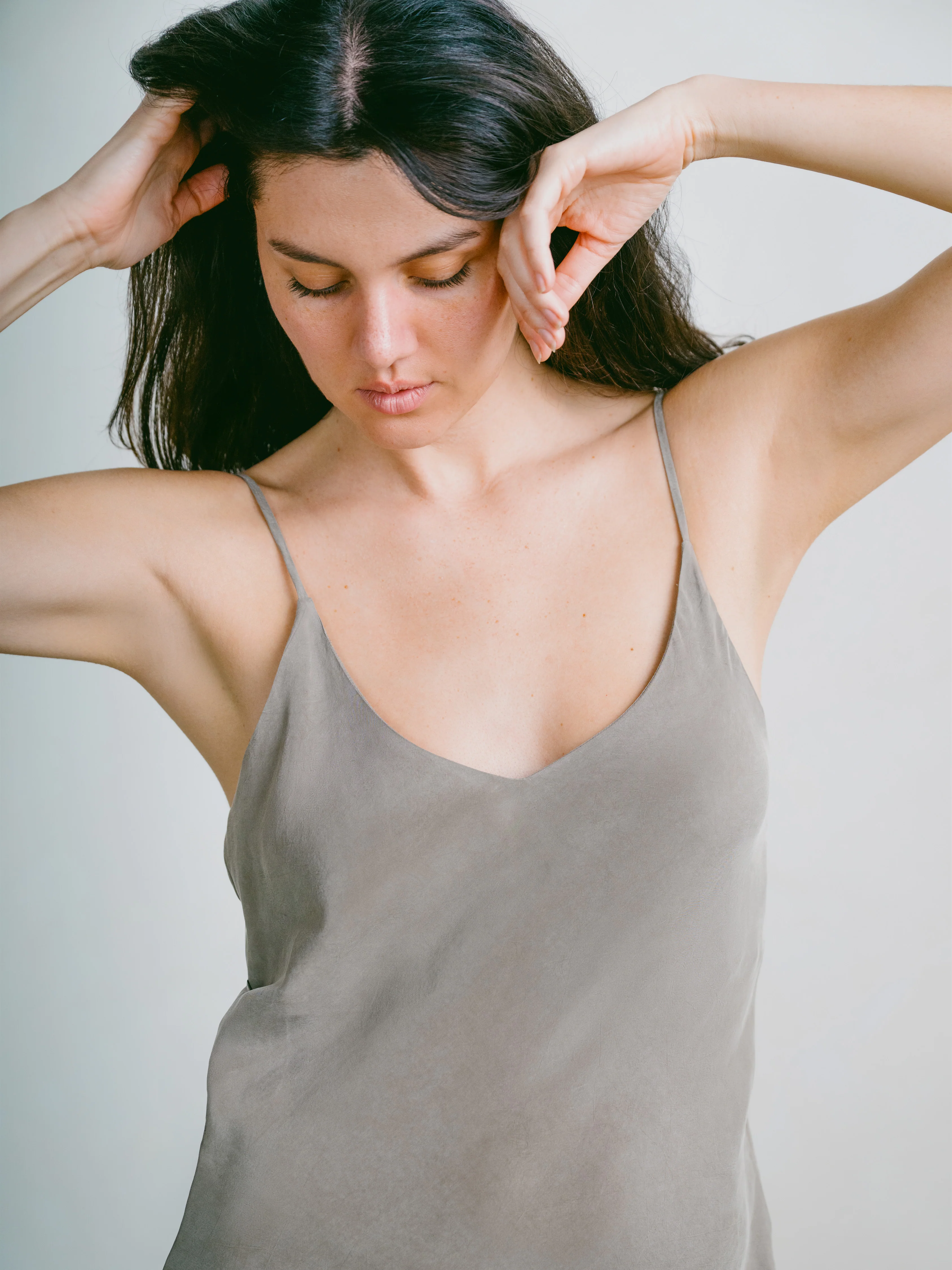 Anaise Slip Dress, Japanese Cupro, 90's Grey - Image 5
