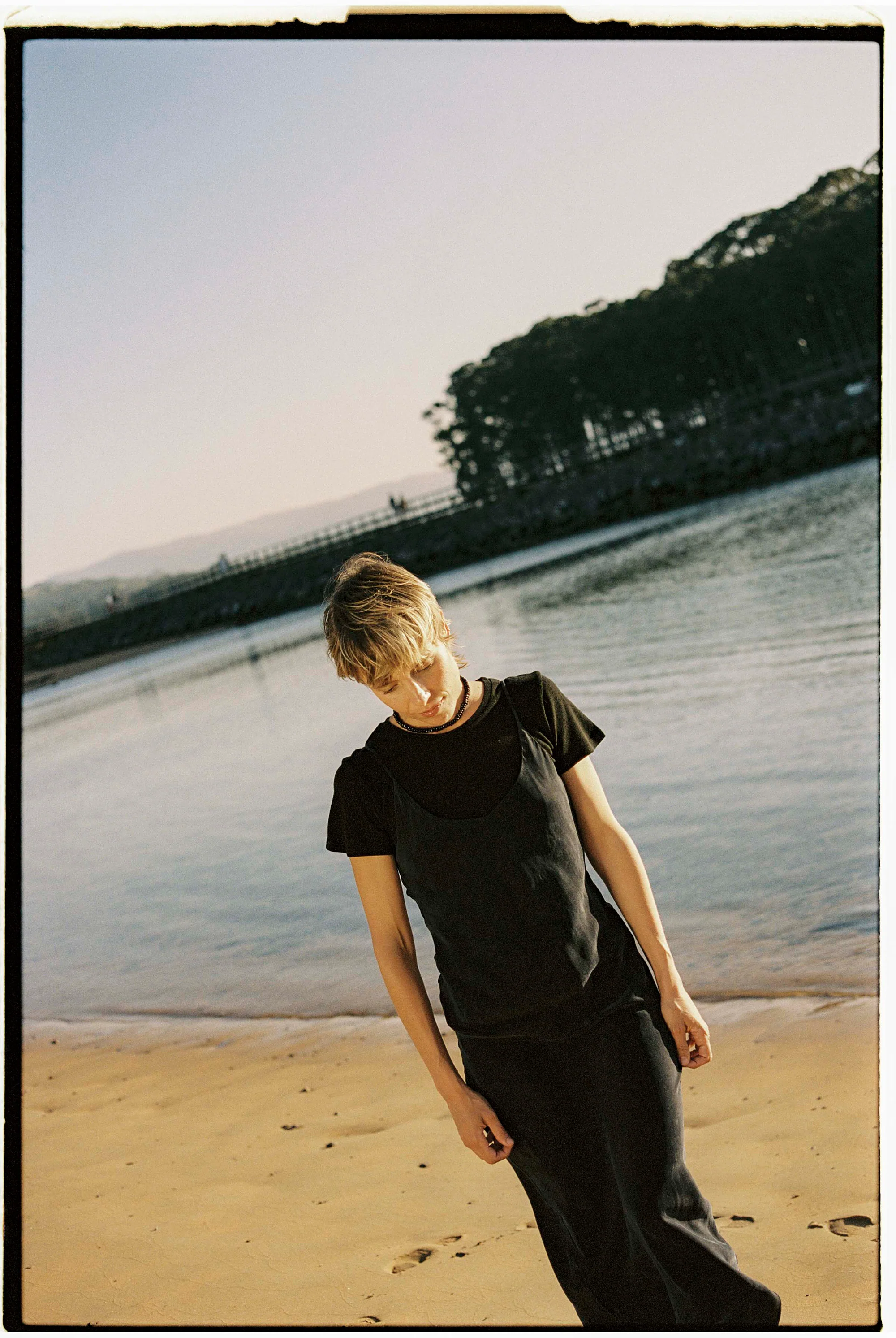 Anaise Slip Dress, Japanese Cupro, Midnight - Image 3