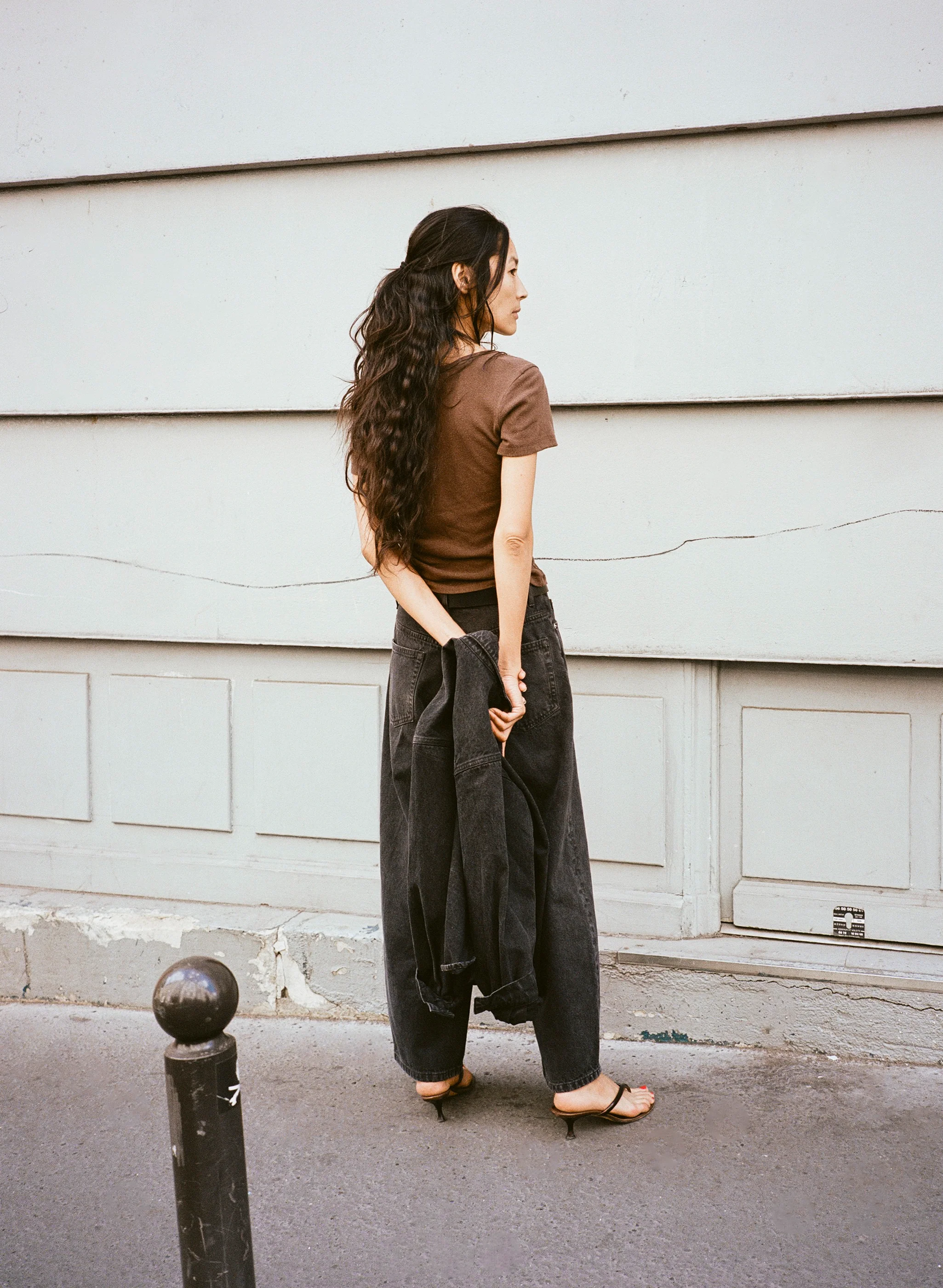 Baby Tee, Regen Silk Noil Jersey, Manzanita - Image 3