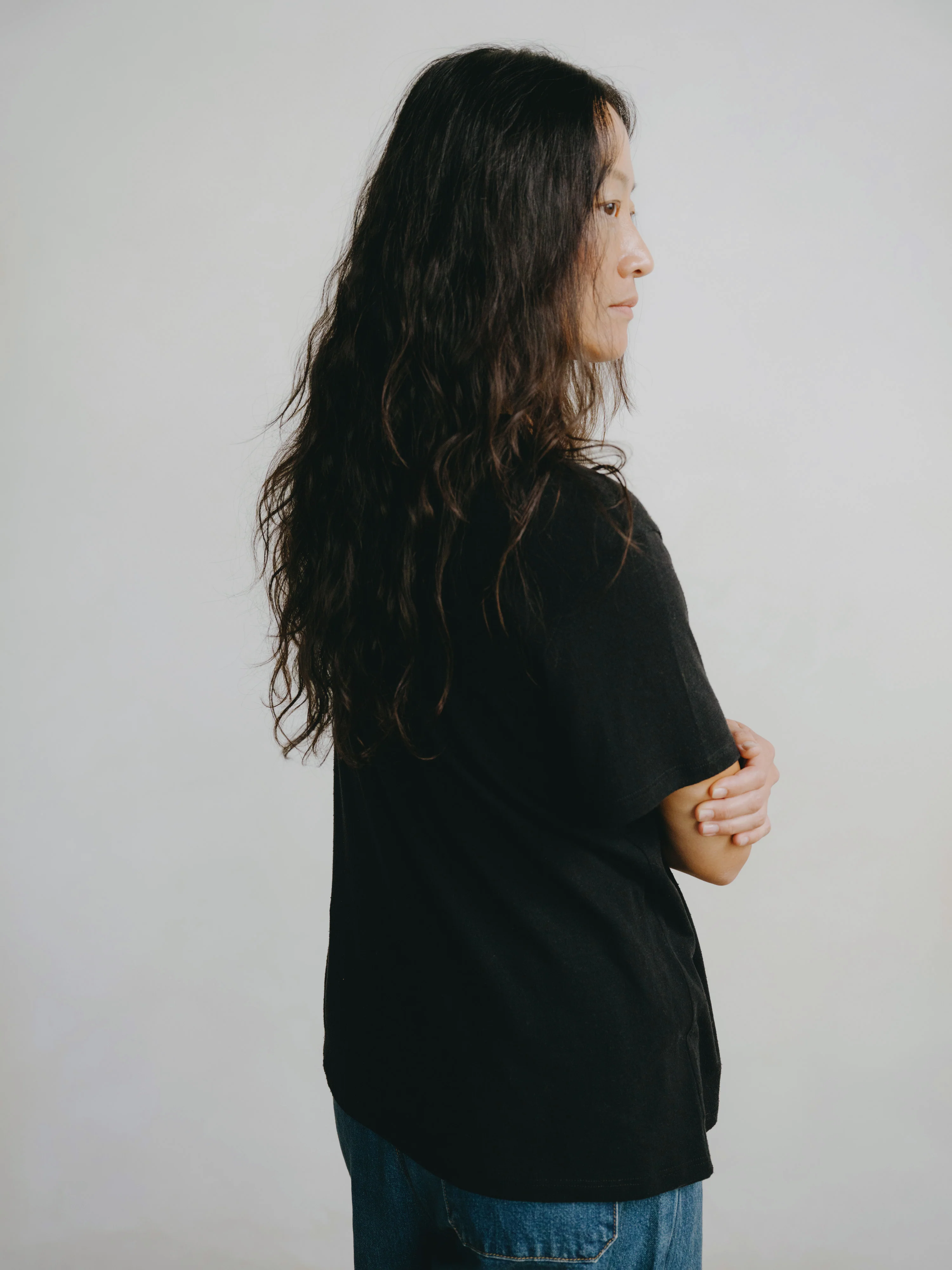 Big Tee, Regen Silk Noil Jersey, Black - Image 2