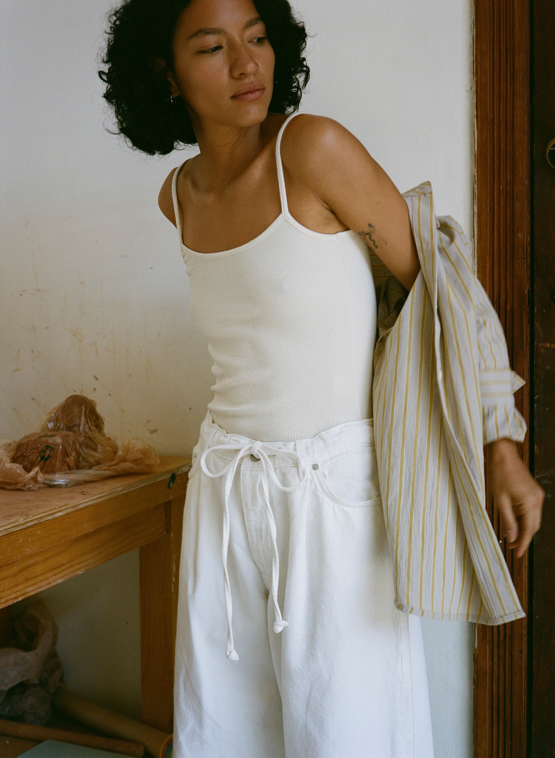 Marcie Shirt, Japanese Organic Cotton, Cabana Stripe - Image 3