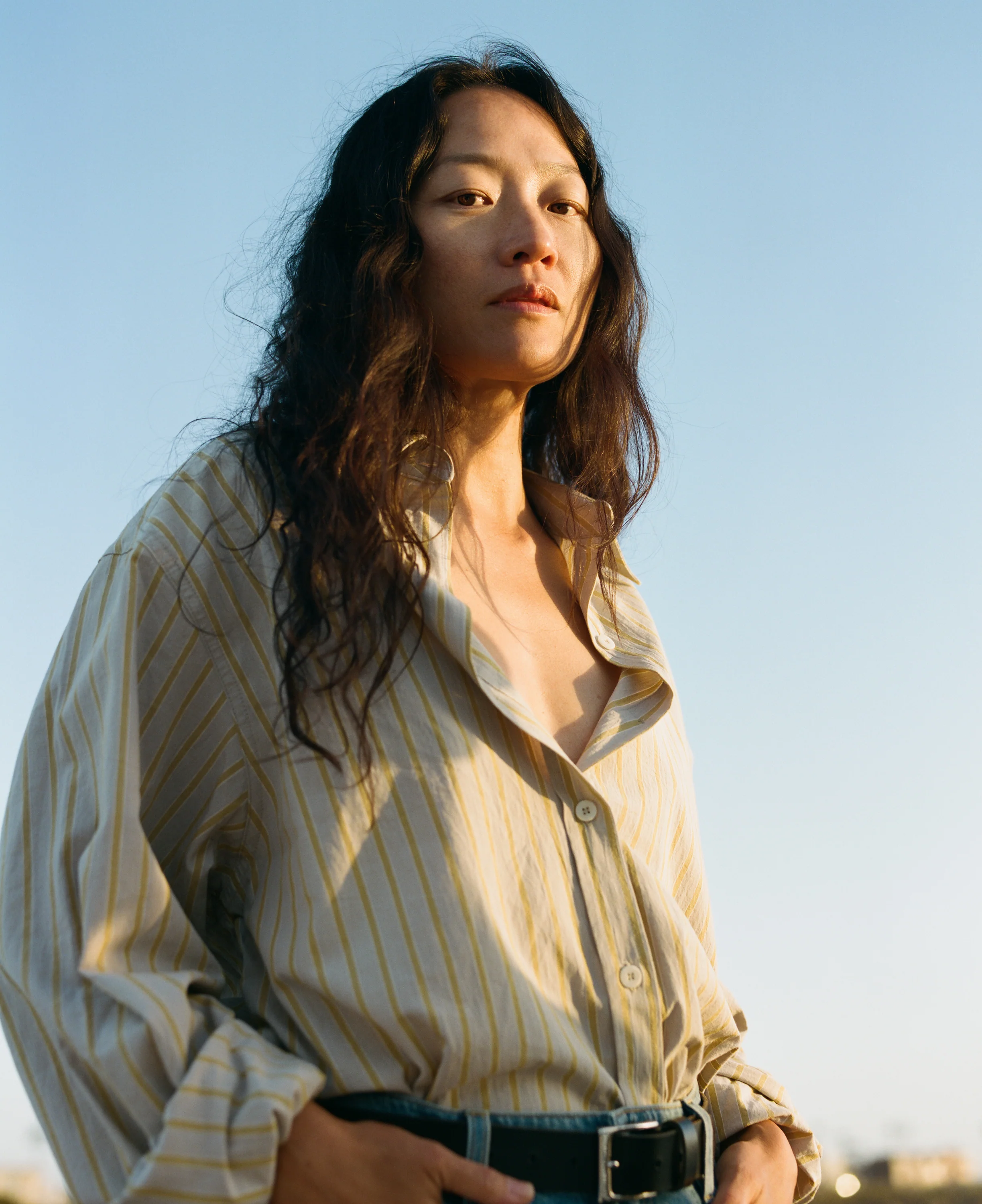 Marcie Shirt, Japanese Organic Cotton, Cabana Stripe - Image 5