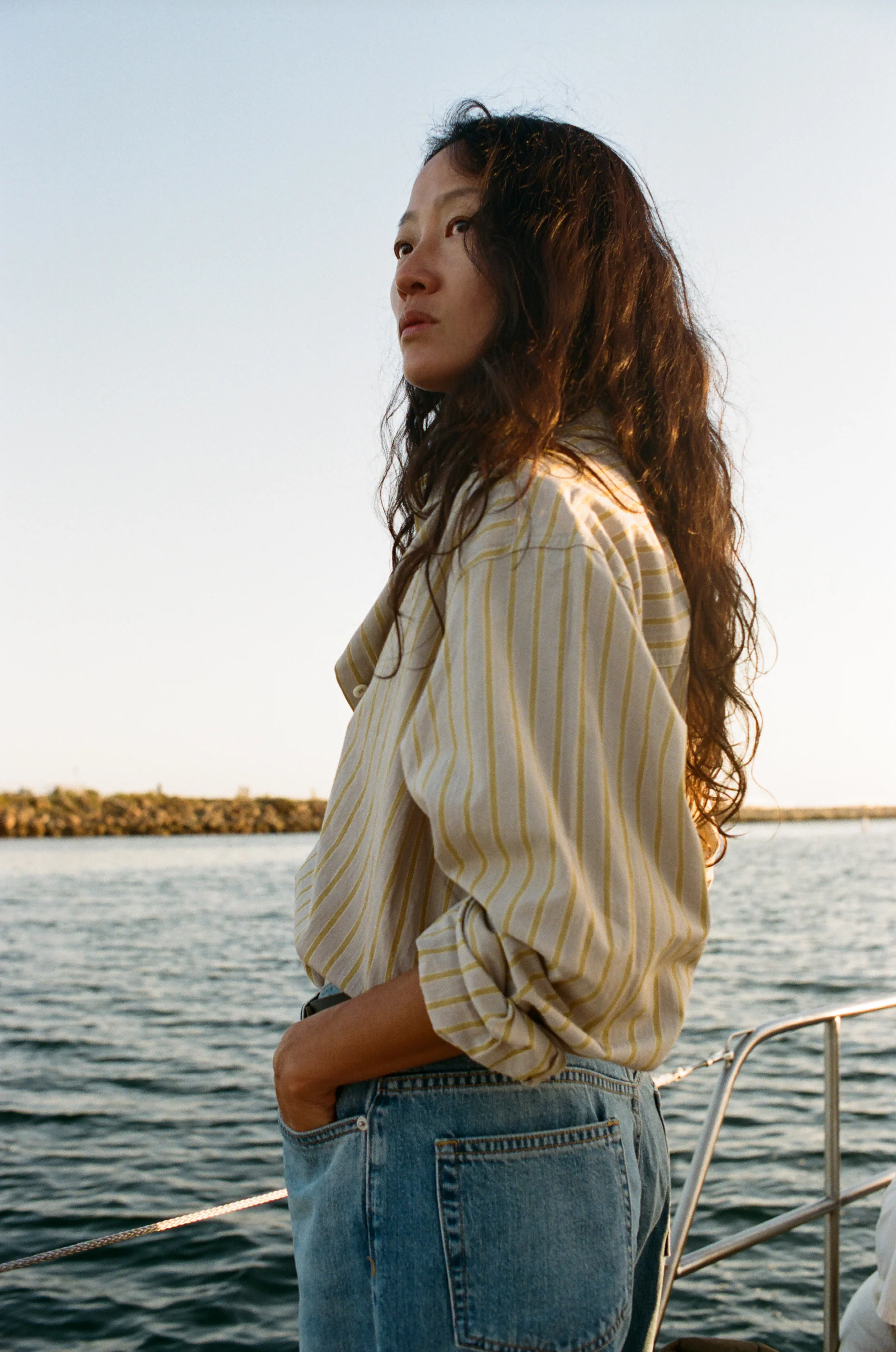 Marcie Shirt, Japanese Organic Cotton, Cabana Stripe - Image 9