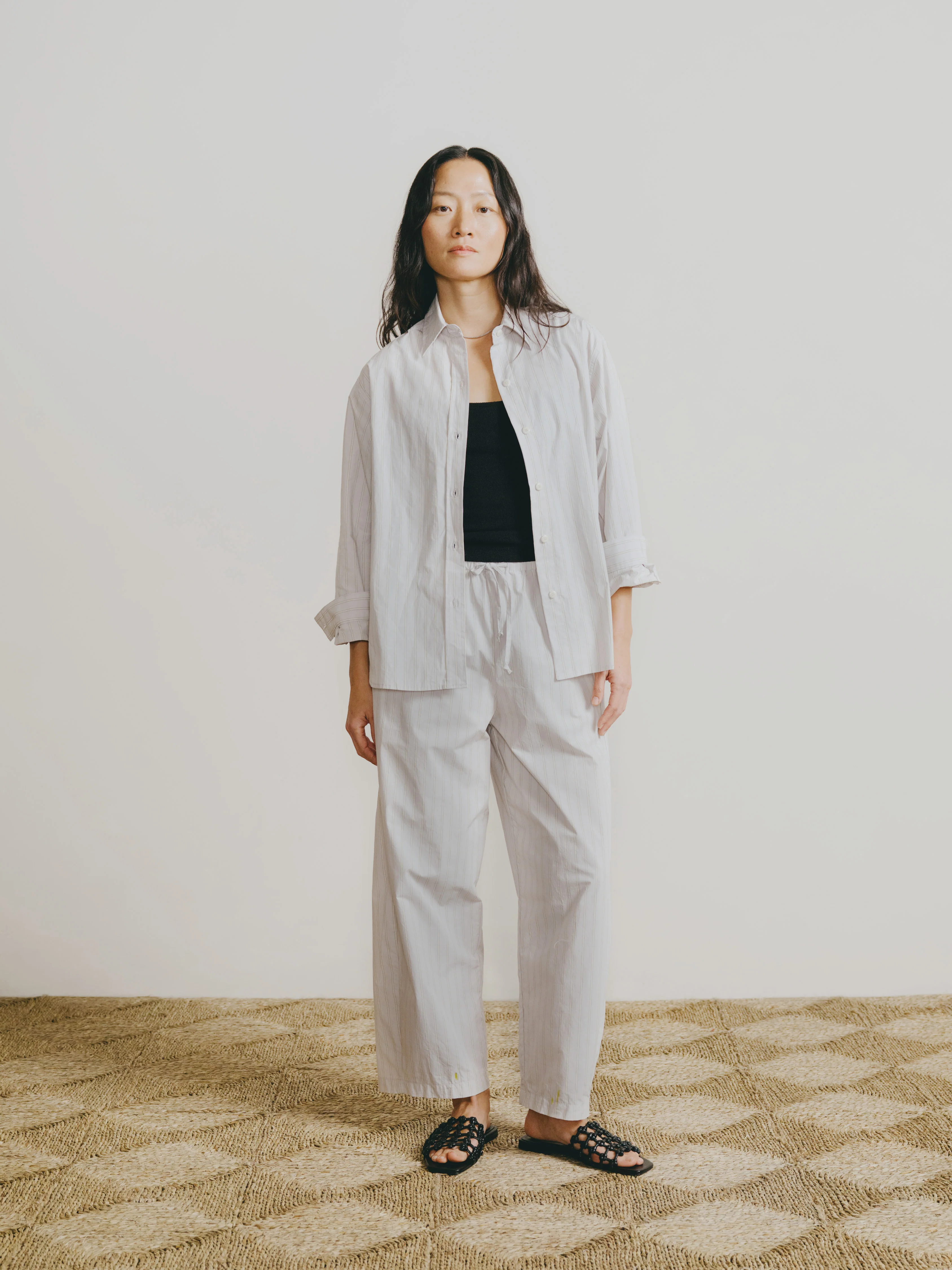Marcie Shirt, Japanese Organic Cotton, Isla Stripe - Image 4