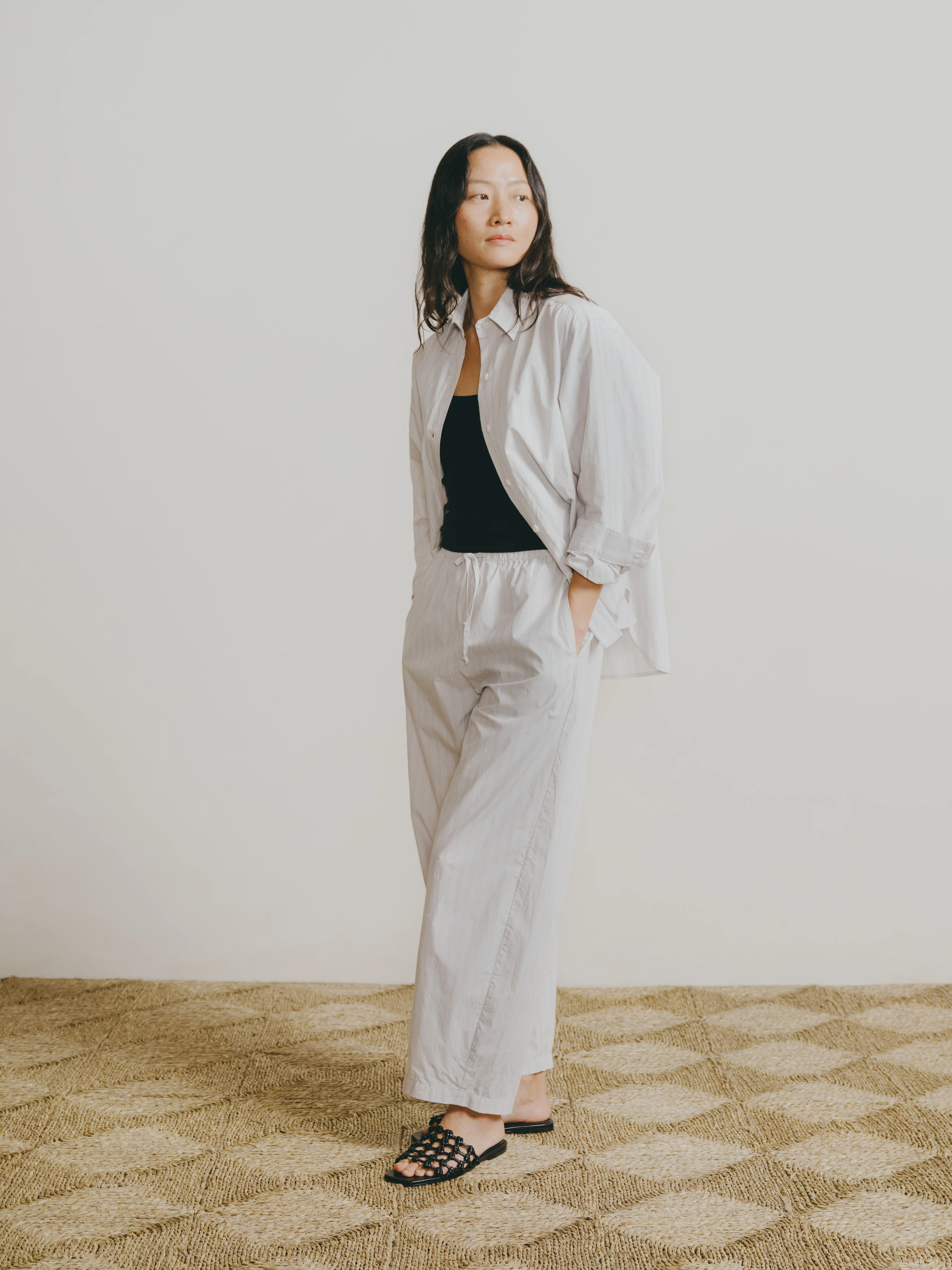 Marcie Shirt, Japanese Organic Cotton, Isla Stripe - Image 5