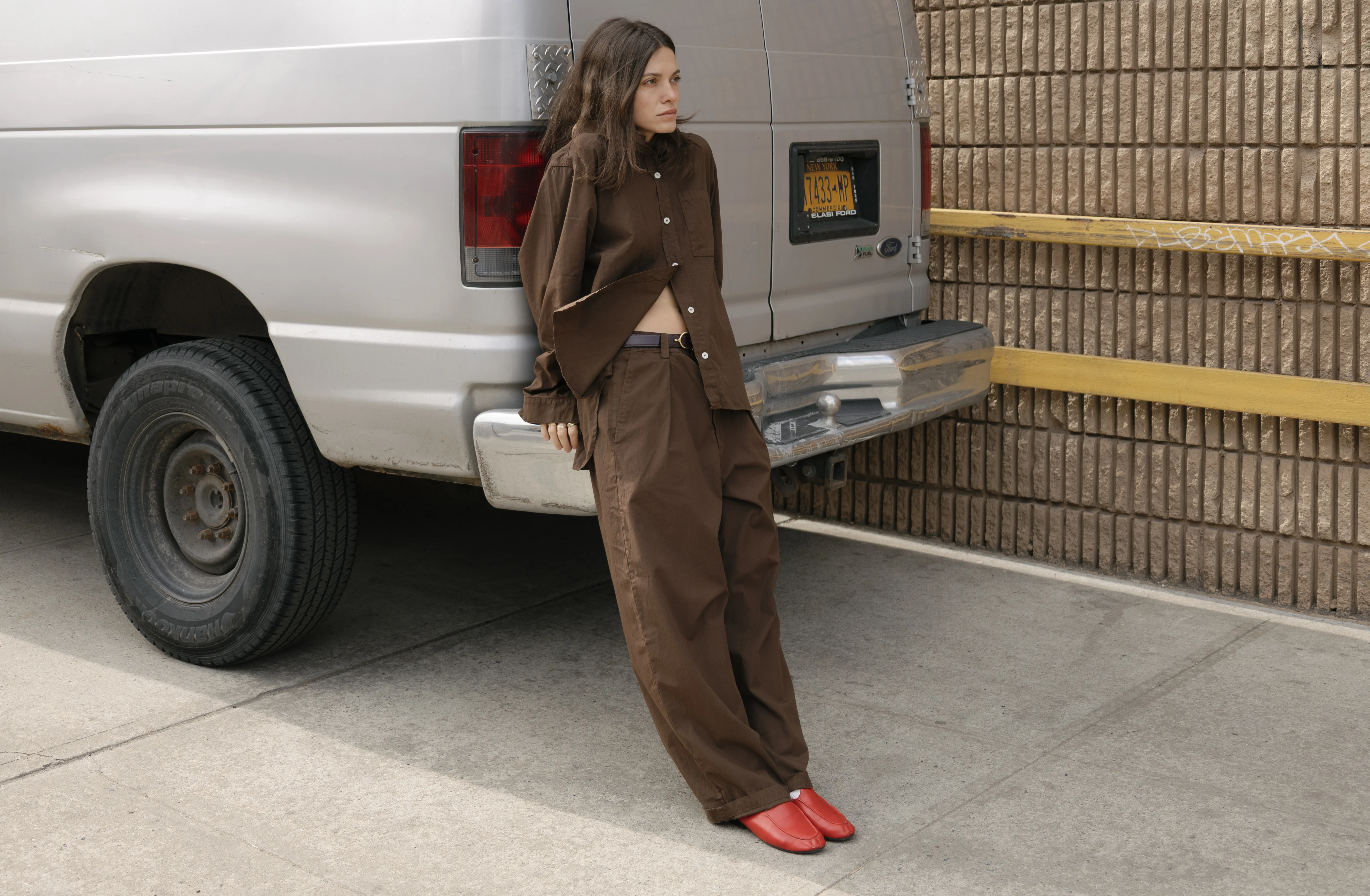 Marcie Shirt, Organic Poplin, Manzanita - Image 4