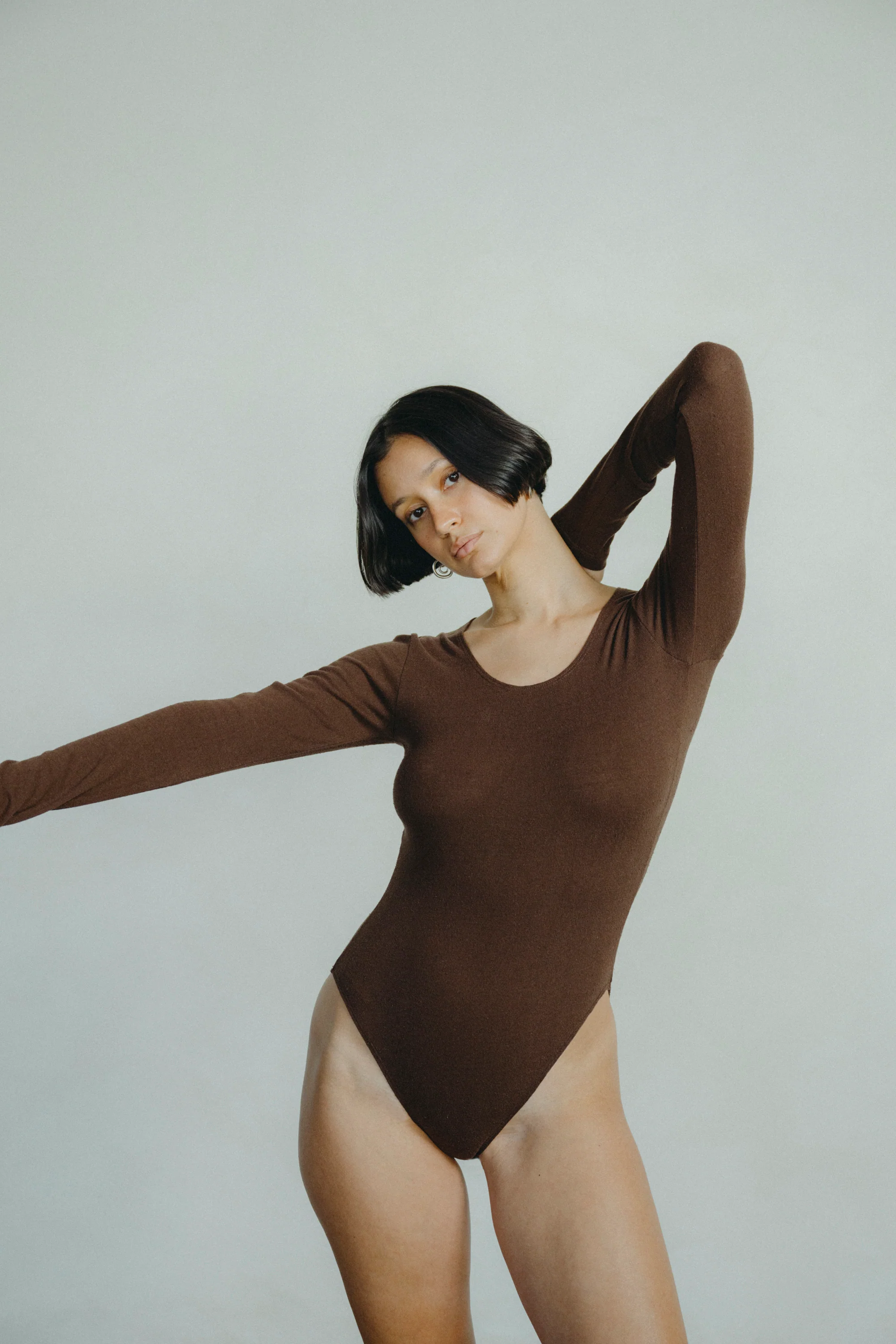Naomi Bodysuit, Regen Silk Noil Jersey, Manzanita - Image 3