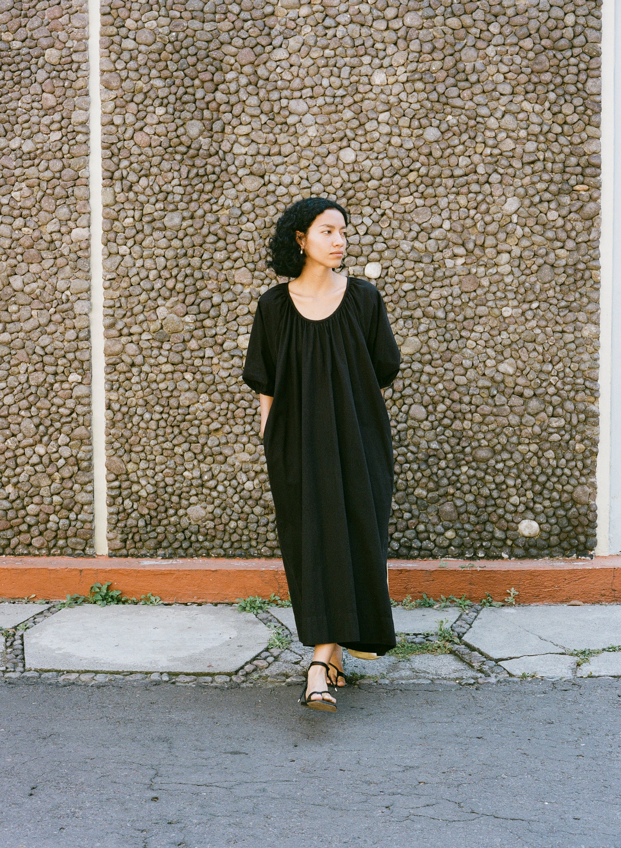 Ophelia Dress, Organic Batiste, Soft Black - Image 6