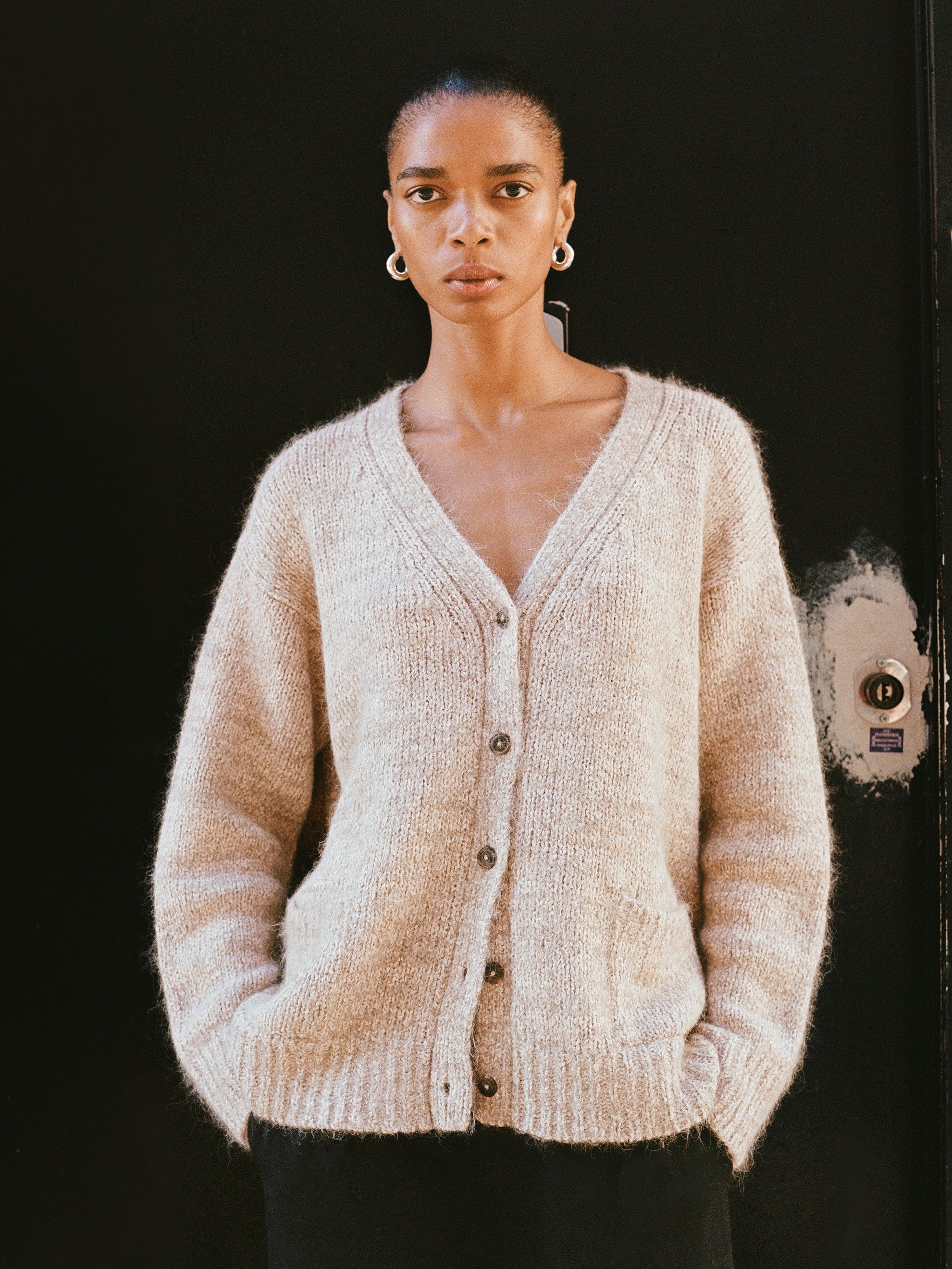 Rory Cardigan, Suri Bouclé, Marled Ash - Image 2